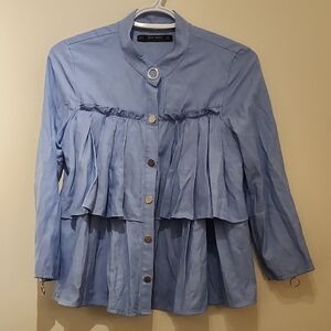 Zara Basic Collection Sky Blue Top